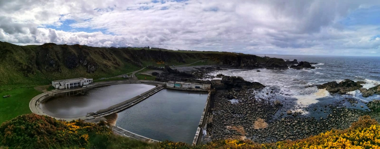 Panoramic picture of tarlair abandoned pool